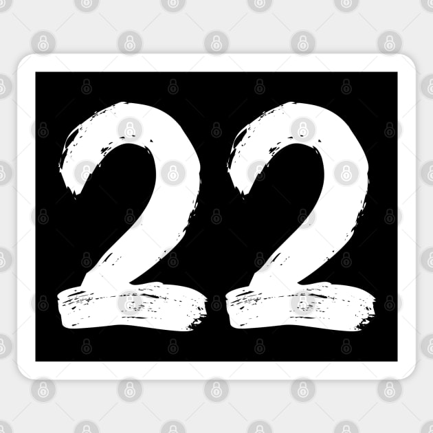 Number 22 Sticker by Erena Samohai